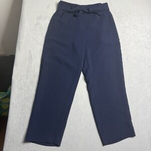 Aritzia Wilfred Womens 10‎ Geneva Tie Waist Navy Blue Business Casual Pockets